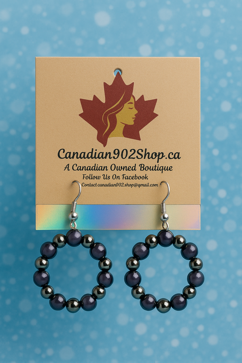 Grey & Silver Metal Look Earrings