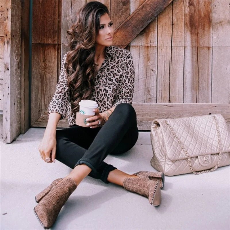 Leopard Print Blouse - Canadian902Shop