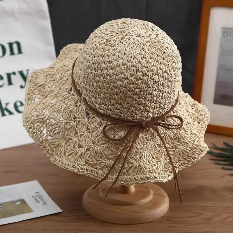 Handmade Crochet Straw Hat