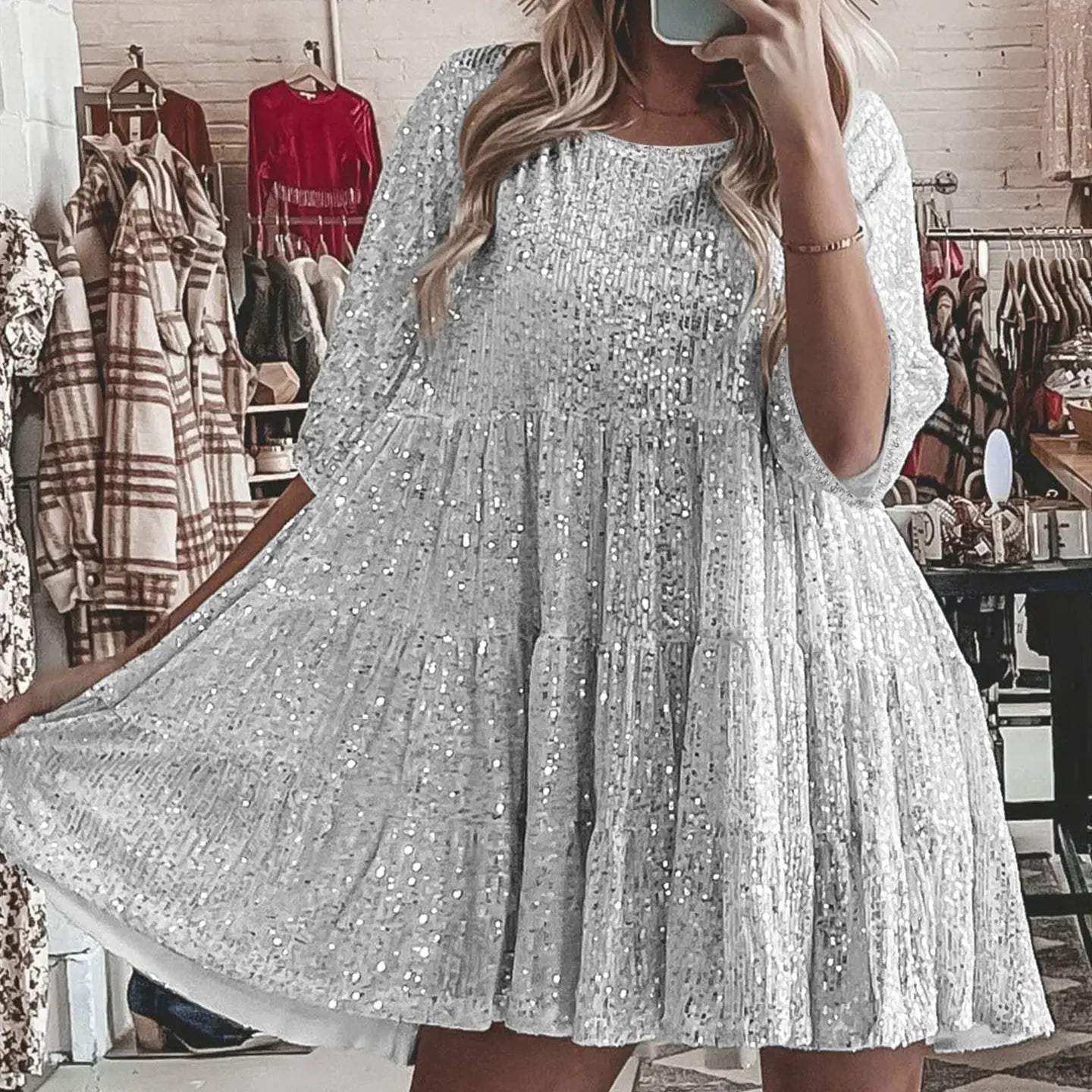 Women's Sequined Glitter Dress