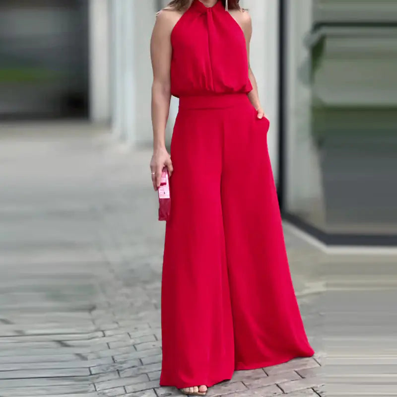 Summer New Solid Color Top and Pants Set
