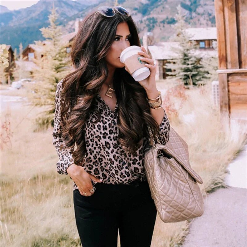 Leopard Print Blouse - Canadian902Shop