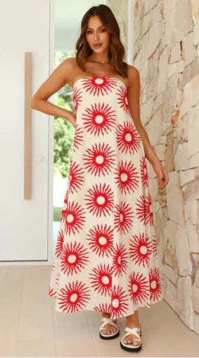 Women's Printed Tube Top Dress
