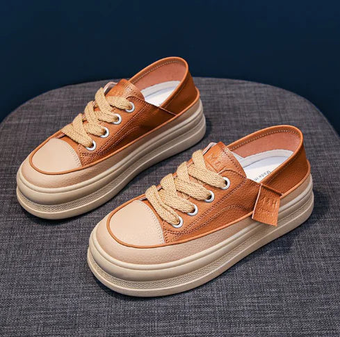 Platform Sneakers - Trendy Slip-On Style