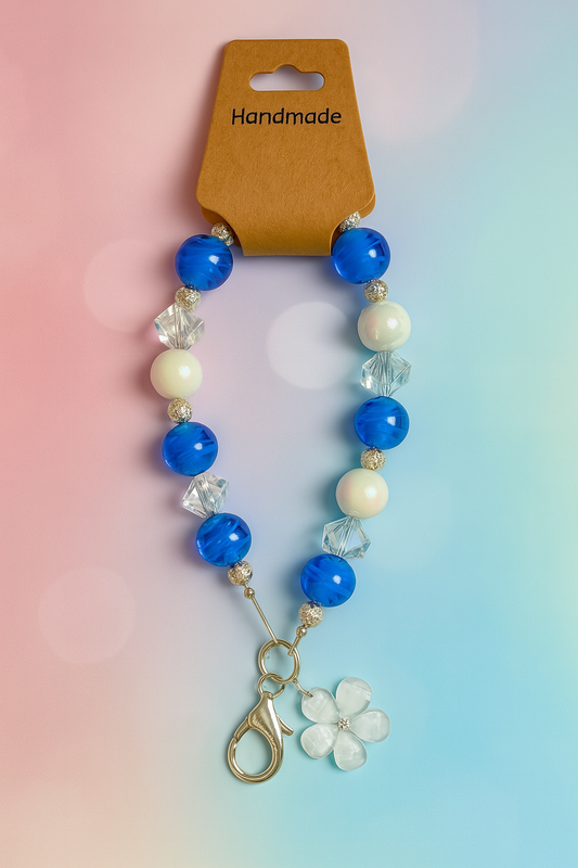 Blue and white trendy Phone Charm