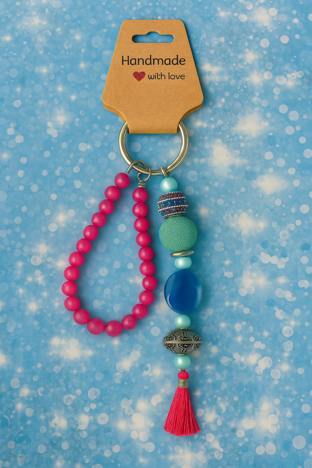 Pink and Blues KeyChain