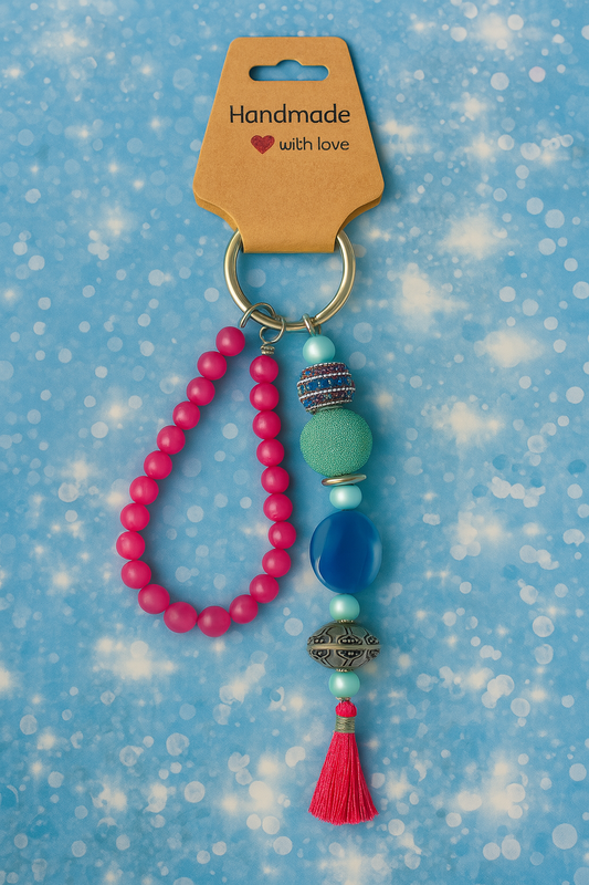Pink and Blues KeyChain