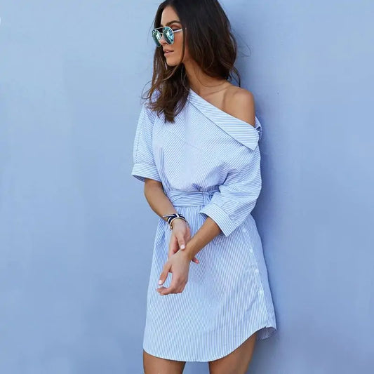 Blue Striped Dress for Effortless Style and Elegance