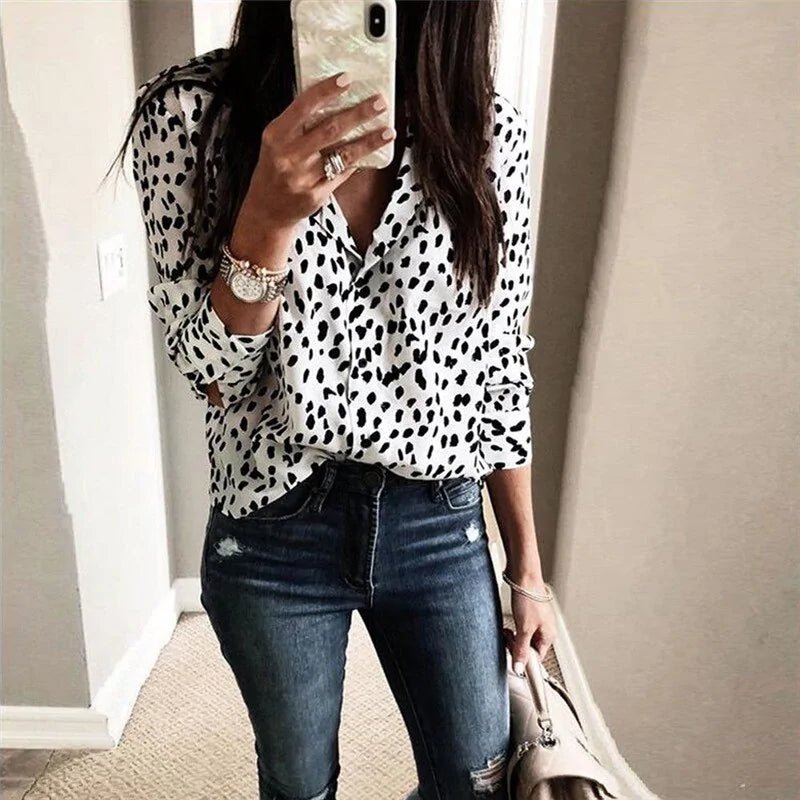 Leopard Print Blouse - Canadian902Shop