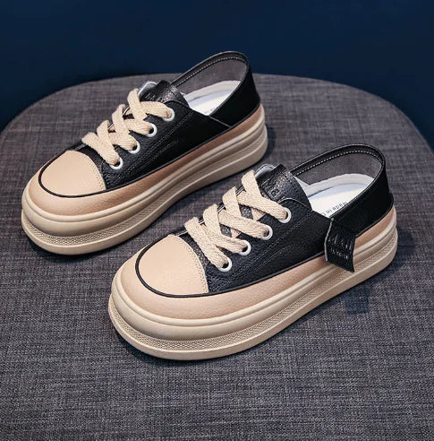 Platform Sneakers - Trendy Slip-On Style