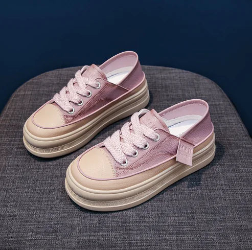 Platform Sneakers - Trendy Slip-On Style