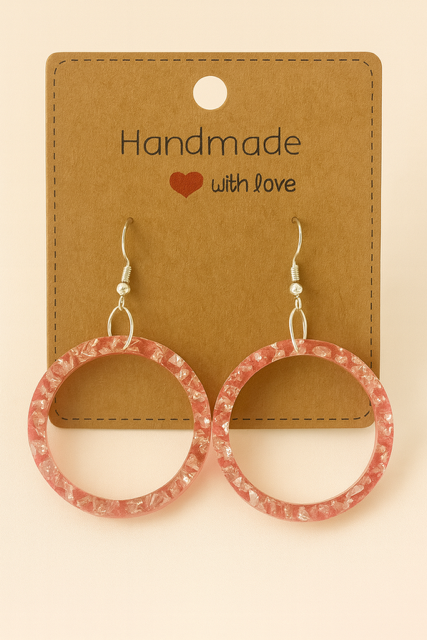 Pretty In Pink Sparkly Earrings